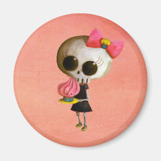 Little Miss Death with Cupcake Magnet