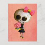 Little Miss Death With Cupcake Postcard at Zazzle
