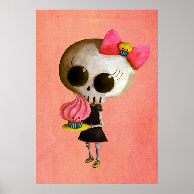 Little Miss Death with Cupcake Poster (Front)