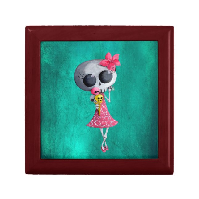 Little Miss Death with Halloween Ice Cream Jewelry Box (Front)