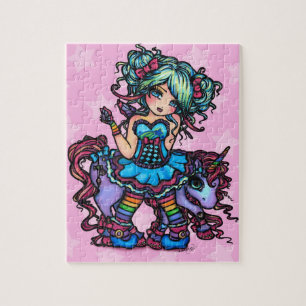 Little Miss Deelish Fairy Unicorn Fantasy Jigsaw Puzzle