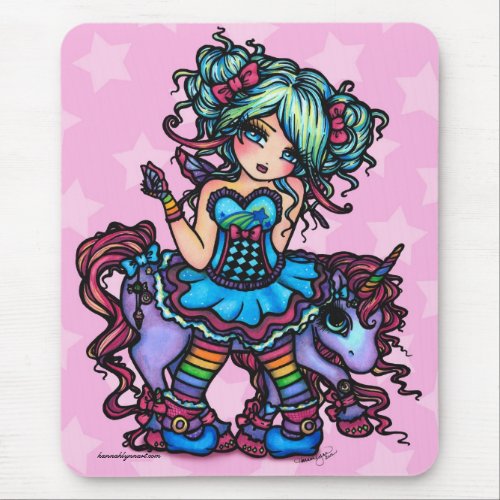 Little Miss Deelish Fairy Unicorn Princess Fantasy Mouse Pad