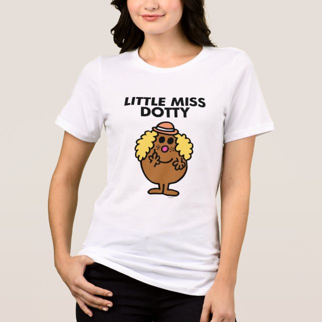 Little Miss Dotty | Black Lettering Tri-Blend Shirt (Front)