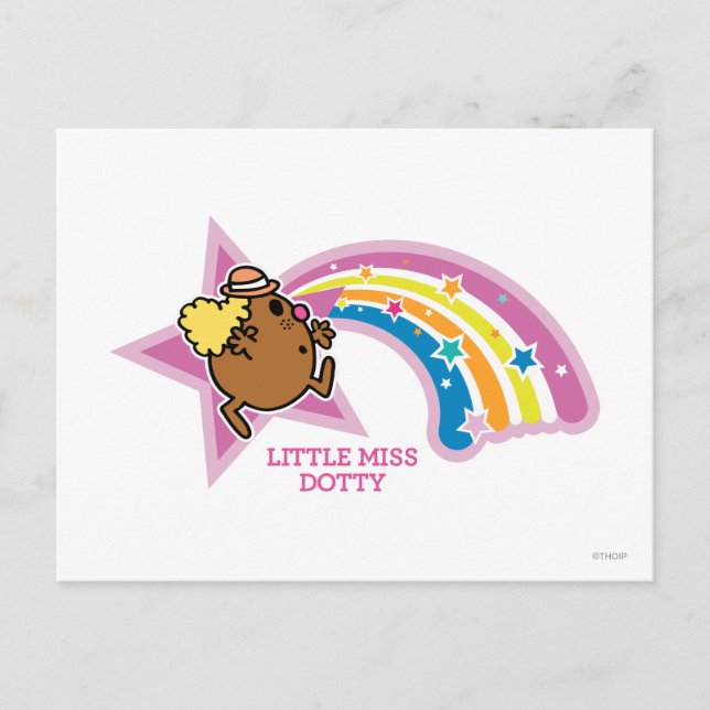 Little Miss Dotty | Chasing Rainbows Postcard (Front)