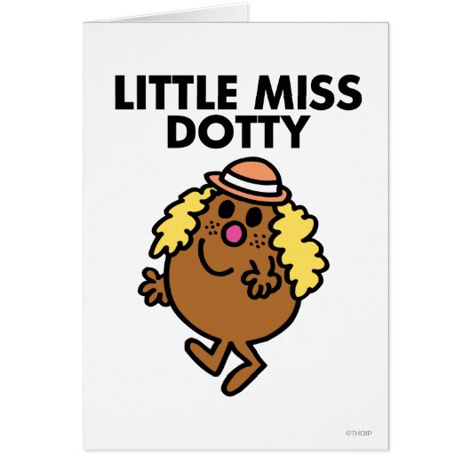 Little Miss Dotty Waving Cards (Front)