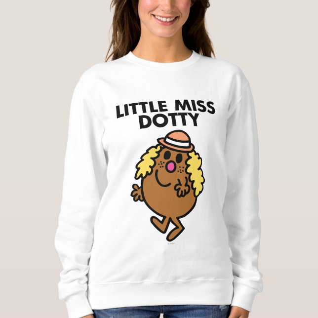 Little Miss Dotty Waving Sweatshirt (Front)