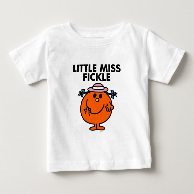Little Miss Fickle | Black Lettering Baby T-Shirt (Front)