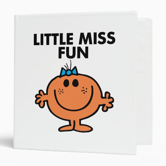 Little Miss Fun | Black Lettering 3 Ring Binder (Front/Inside)