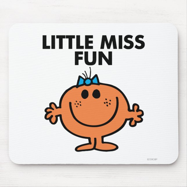 Little Miss Fun | Black Lettering Mouse Pad (Front)