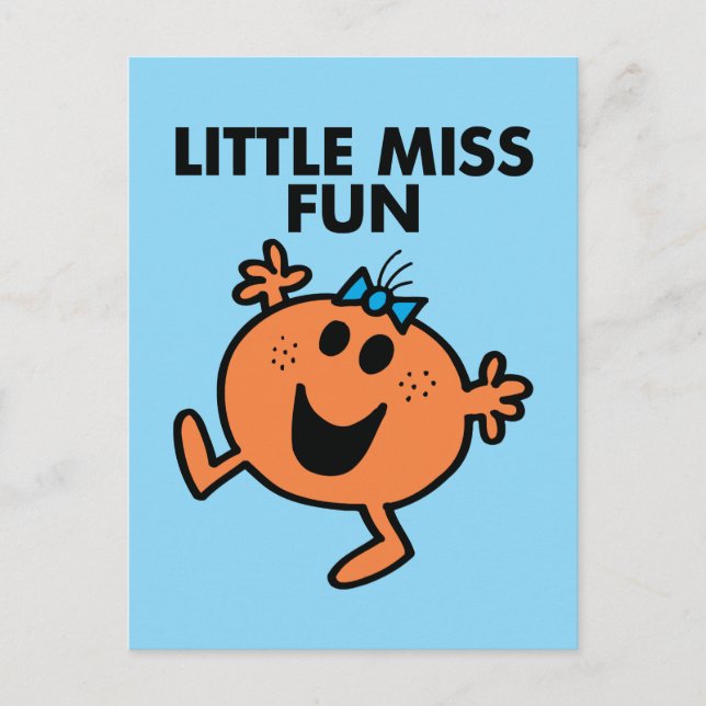 Little Miss Fun Waving Joyously Postcard (Front)