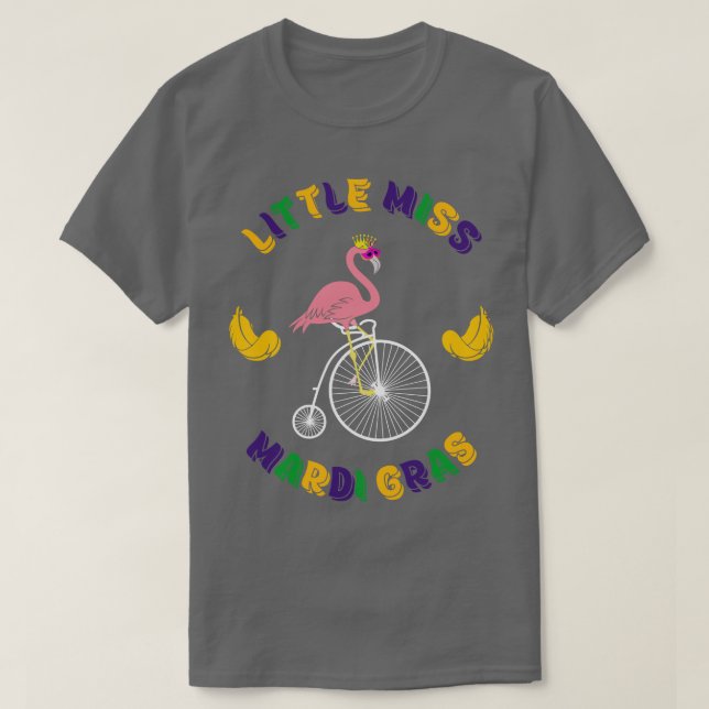 Little Miss  Funny  2023 For Kids Flamingo nival T-Shirt (Design Front)