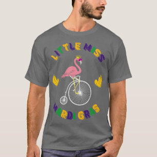 Little Miss  Funny  2023 For Kids Flamingo nival T-Shirt