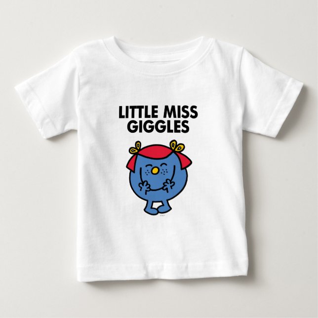 Little Miss Giggles | Black Lettering Baby T-Shirt (Front)