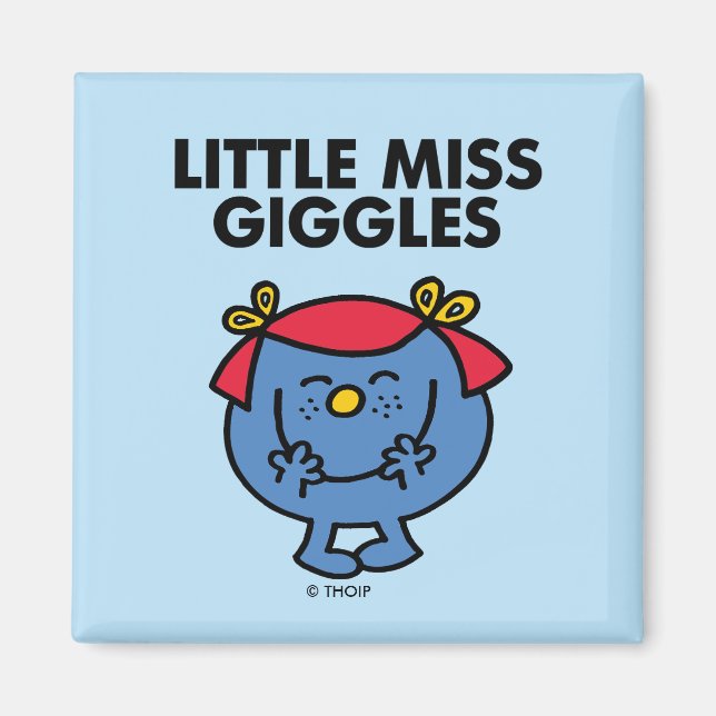 Little Miss Giggles | Black Lettering Magnet (Front)
