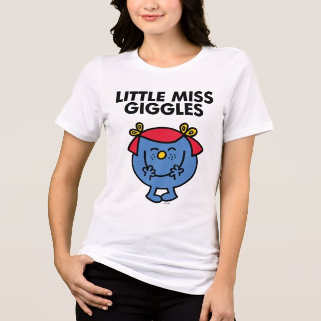 Little Miss Giggles | Black Lettering Tri-Blend Shirt (Front)