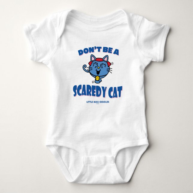 Little Miss Giggles Scaredy Cat Halloween Baby Bodysuit (Front)