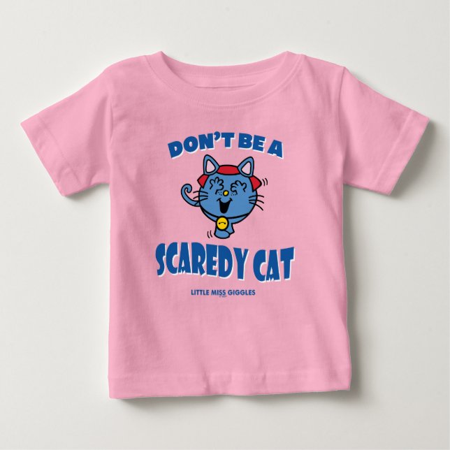 Little Miss Giggles Scaredy Cat Halloween Baby T-Shirt (Front)