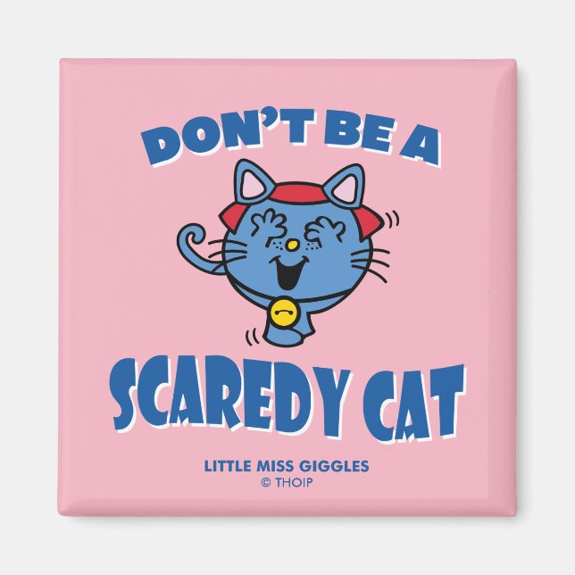Little Miss Giggles Scaredy Cat Halloween Magnet (Front)
