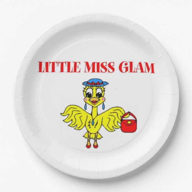 LITTLE MISS GLAM PAPER PLATES (Front)