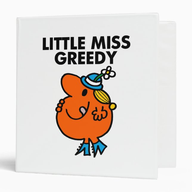 Little Miss Greedy Licking Her Lips Binder (Front/Inside)