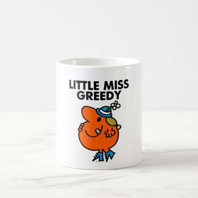 Little Miss Greedy Licking Her Lips Coffee Mug (Center)