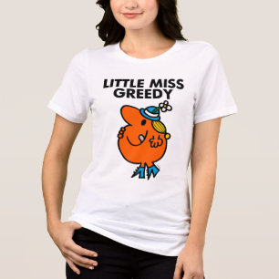 Little Miss Greedy Licking Her Lips Tri-Blend Shirt