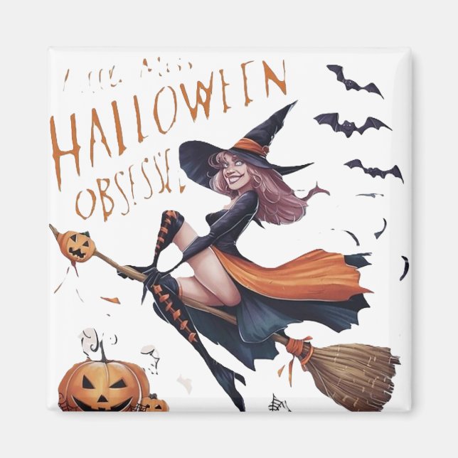 Little Miss Halloween Obsessed Magnet (Front)