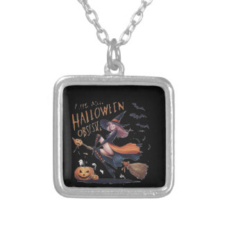 Little Miss Halloween Obsessed Silver Plated Necklace