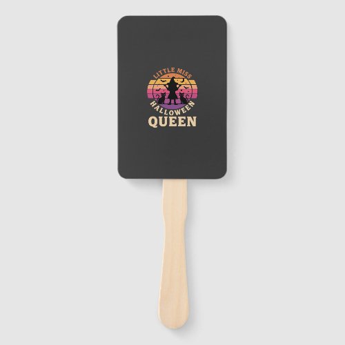 Little Miss Halloween Queen Witch Cat Design_1 Hand Fan