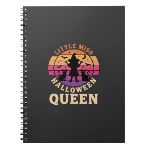Little Miss Halloween Queen Witch Cat Design_1 Notebook
