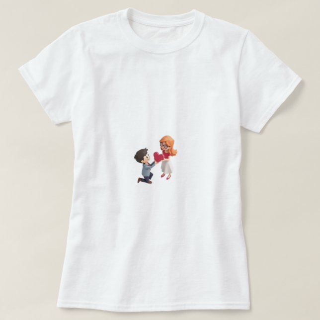 Little Miss happy valentine's day gift T-Shirt (Design Front)