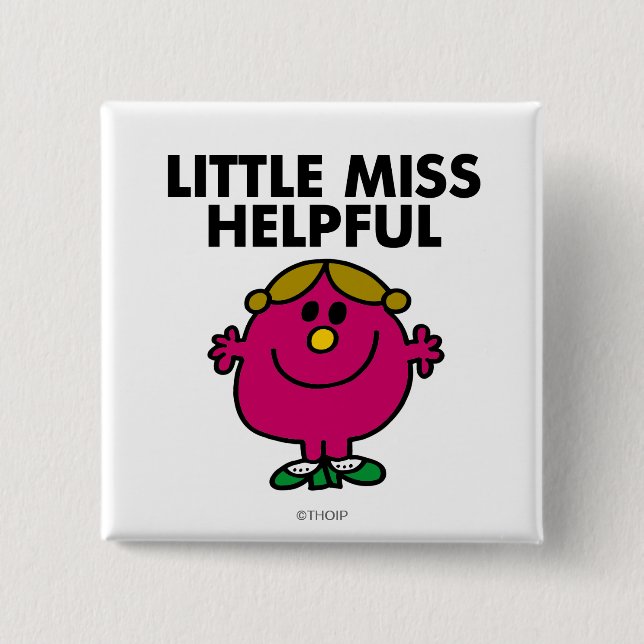 Little Miss Helpful Classic Pinback Button (Front)