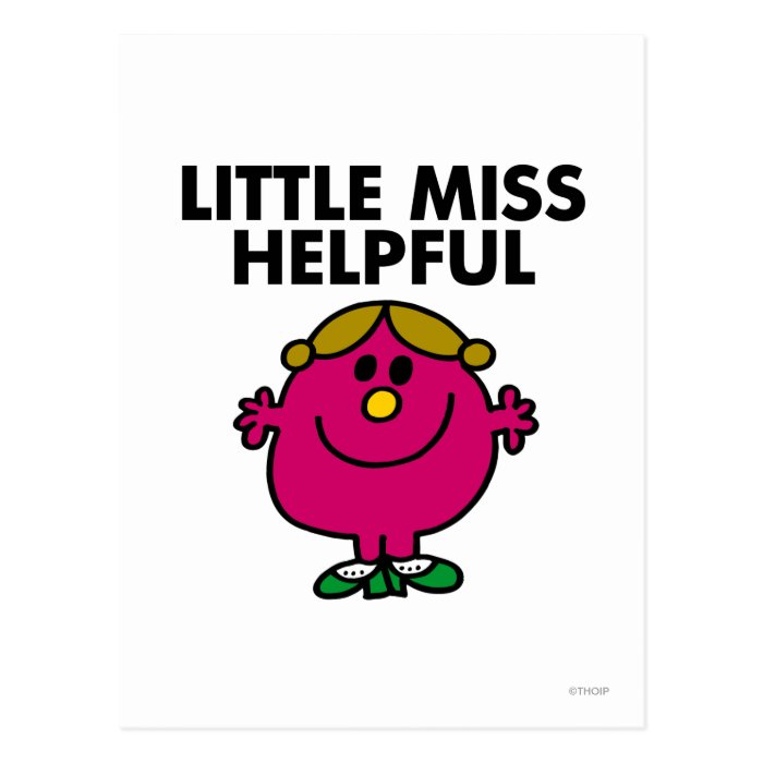 Little Miss Helpful Classic Post Card