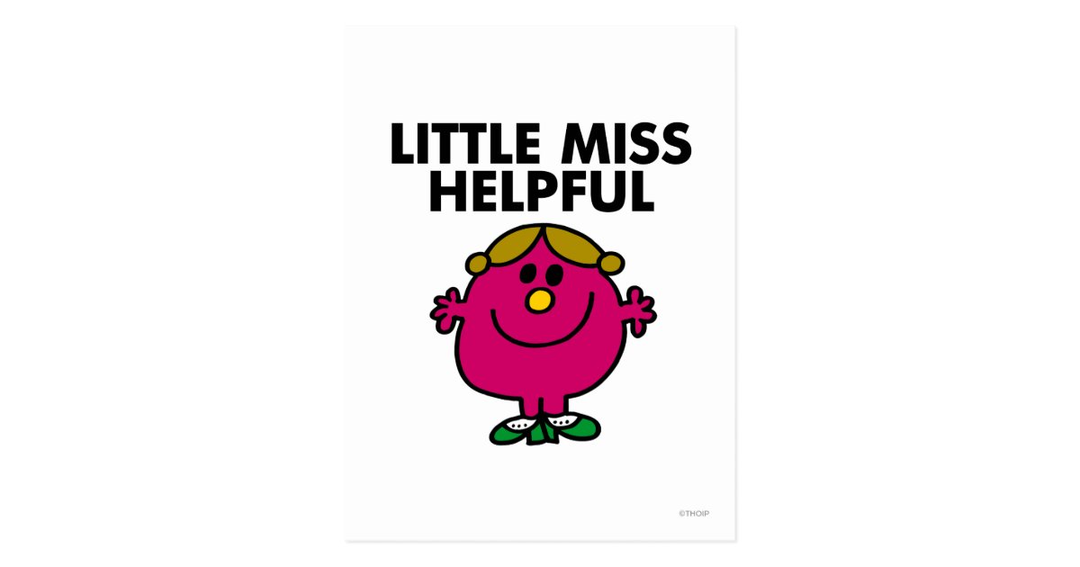 Little Miss Helpful Classic Postcard | Zazzle.com