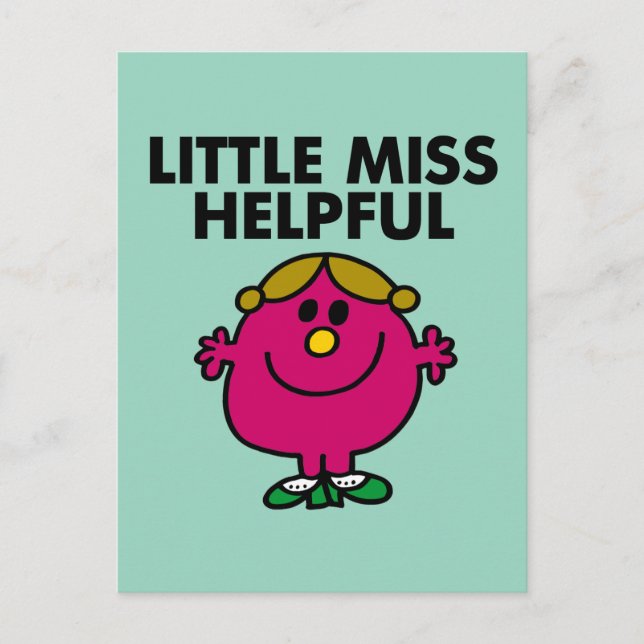 Little Miss Helpful Classic Postcard (Front)