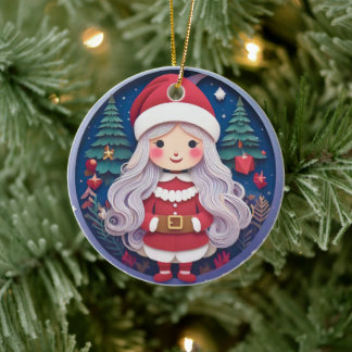 Little Miss Holly Paper-Cut Ornament