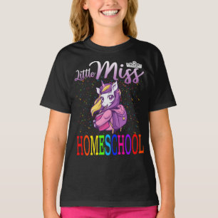 Little Miss Homeschool Unicorn T-Shirt