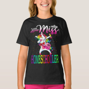 Little Miss Homeschooler Unicorn Back To School  T-Shirt