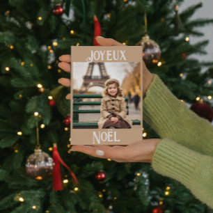 Little Miss in beige coat - Paris Holiday Card