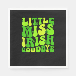 Little Miss Irish Goodbye Irish Groovy St Patrick' Napkins