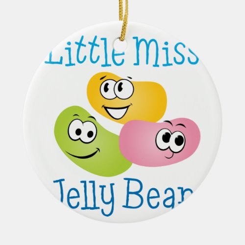 Little Miss Jelly Bean Ceramic Ornament