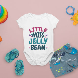 Little Miss Jelly Bean Easter Candy Nickname Baby Bodysuit