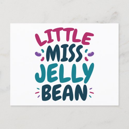 Little Miss Jelly Bean Easter Candy Nickname Postcard