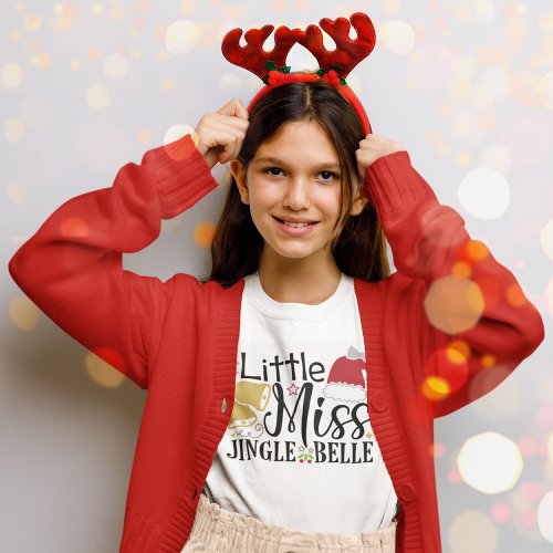 Little Miss Jingle Belle Christmas Holidays T_Shirt