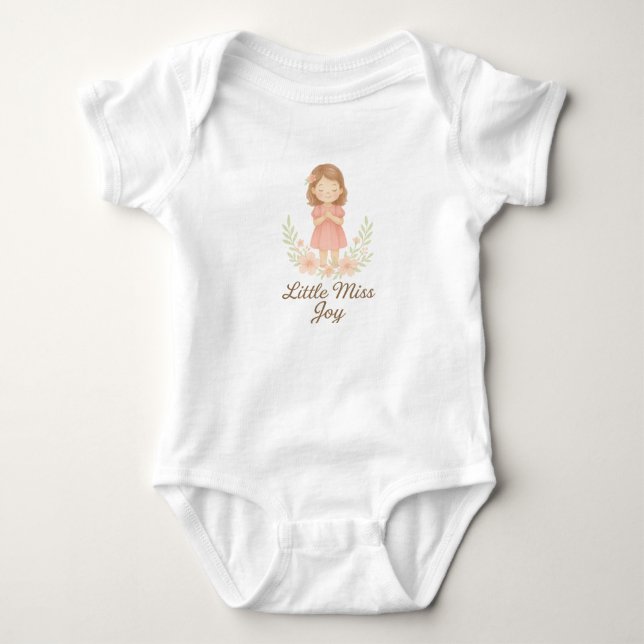 Little Miss Joy  Baby Bodysuit (Front)