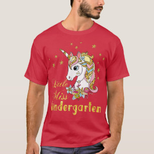 little miss Kindergarten Back to SchoolUnicorn Gir T-Shirt
