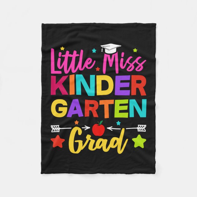 Little Miss Kindergarten Fleece Blanket (Front)