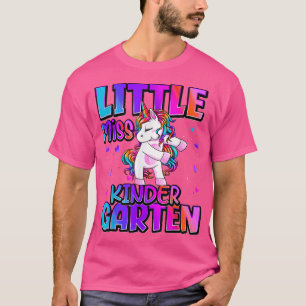 Little Miss Kindergarten Unicorn Back To School Gi T-Shirt
