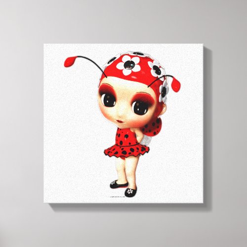 Little Miss Ladybug Canvas Print