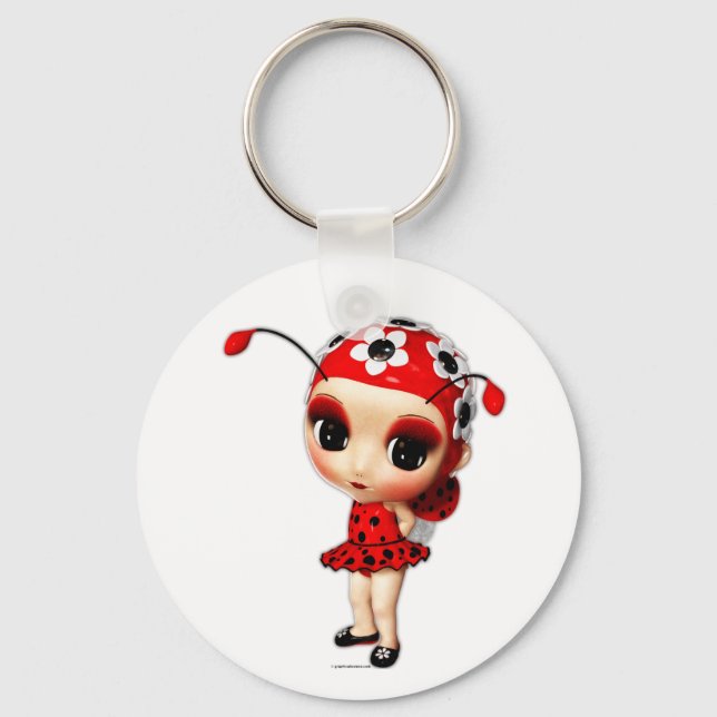 Little Miss Ladybug Keychain (Front)